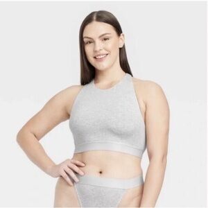 Auden Criss Cross Bralette / Heather Grey / Size: XL